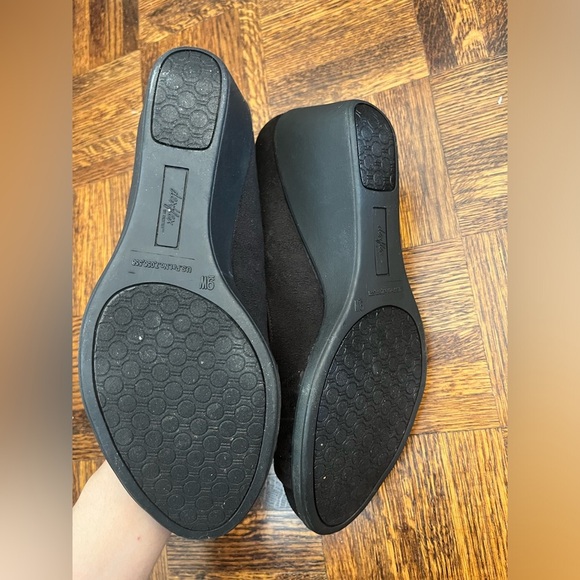 Dexflex By Dexter AUDRINA Black Cushion Insole Wedges Sz 9 - Picture 5 of 9